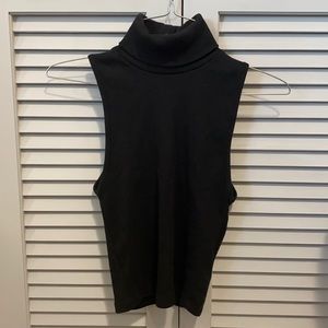 ZARA black high collar top